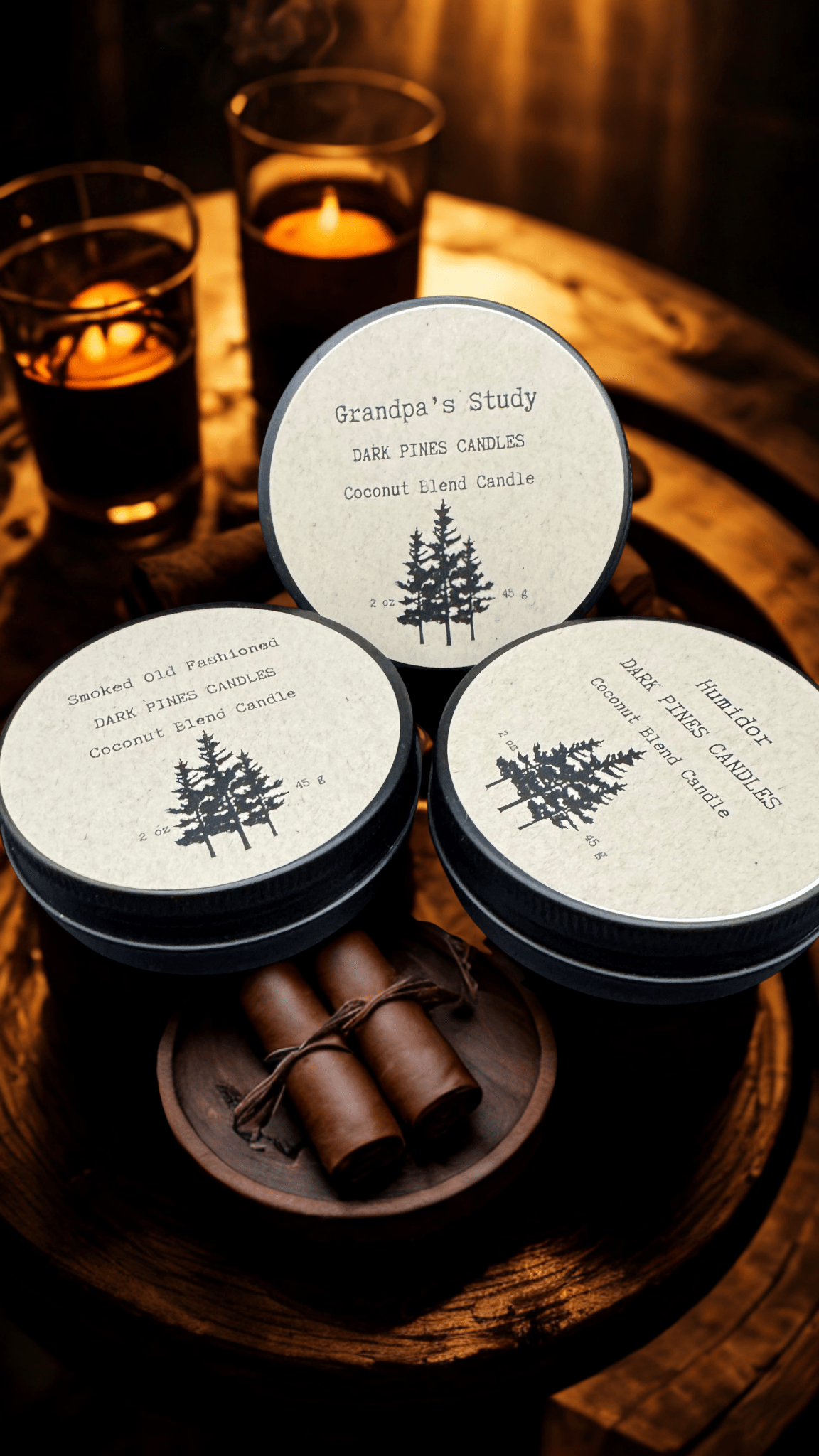 Candle Flight: Gentlemen’s Club - Dark Pines Candles