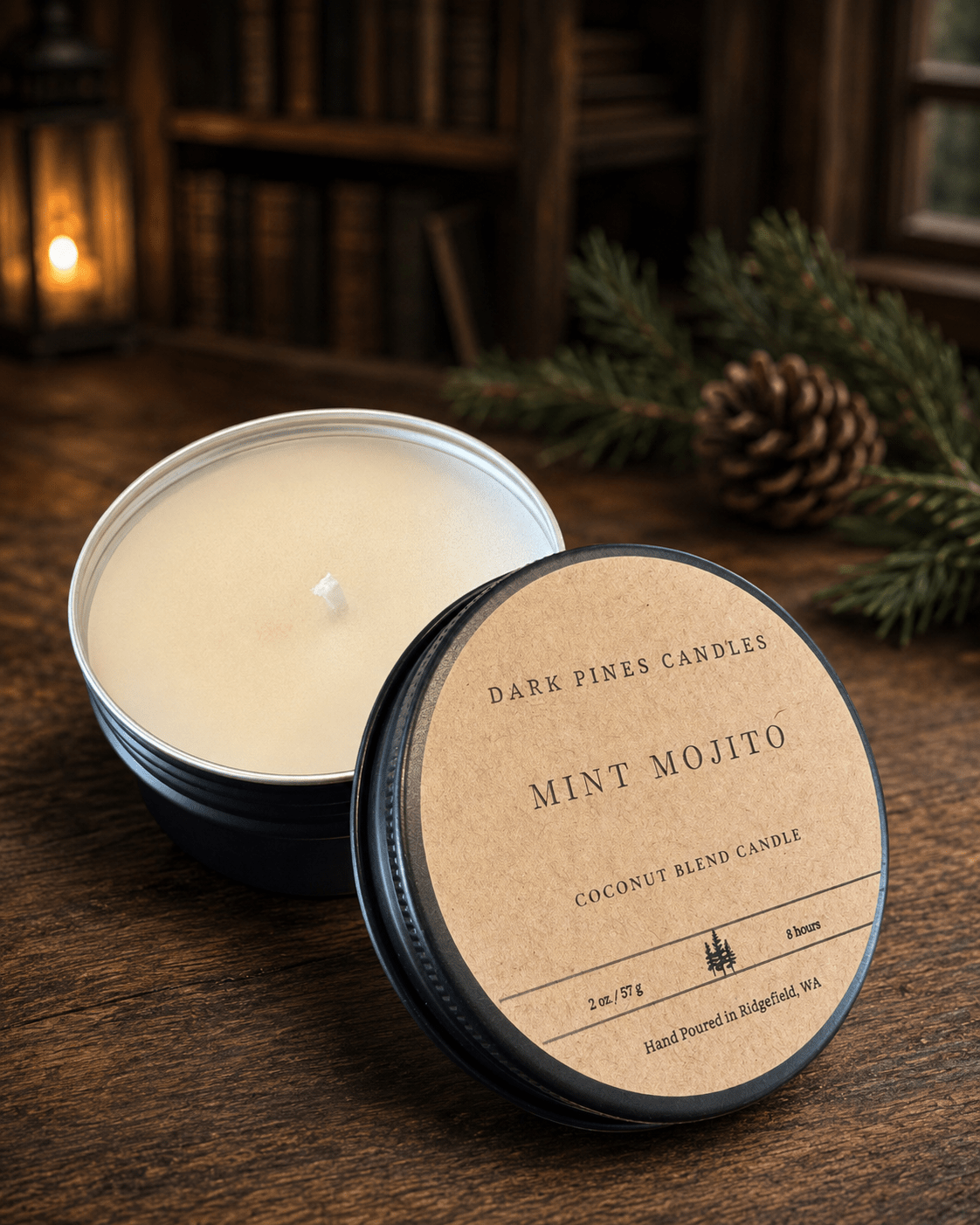 Mint Mojito 2 oz Discovery Tin - Dark Pines Candles