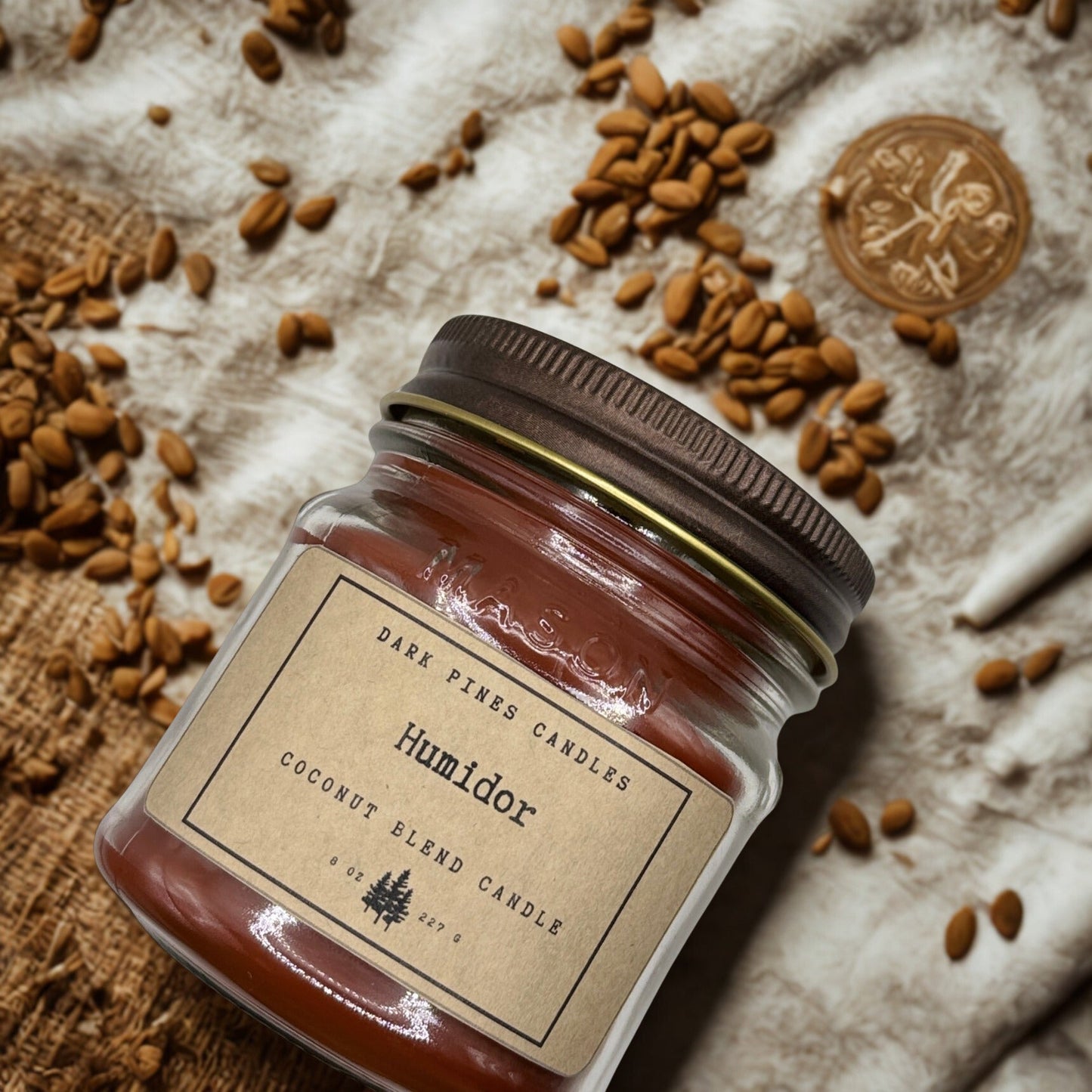 8 oz Mason Jar Candle - Dark Pines Candles