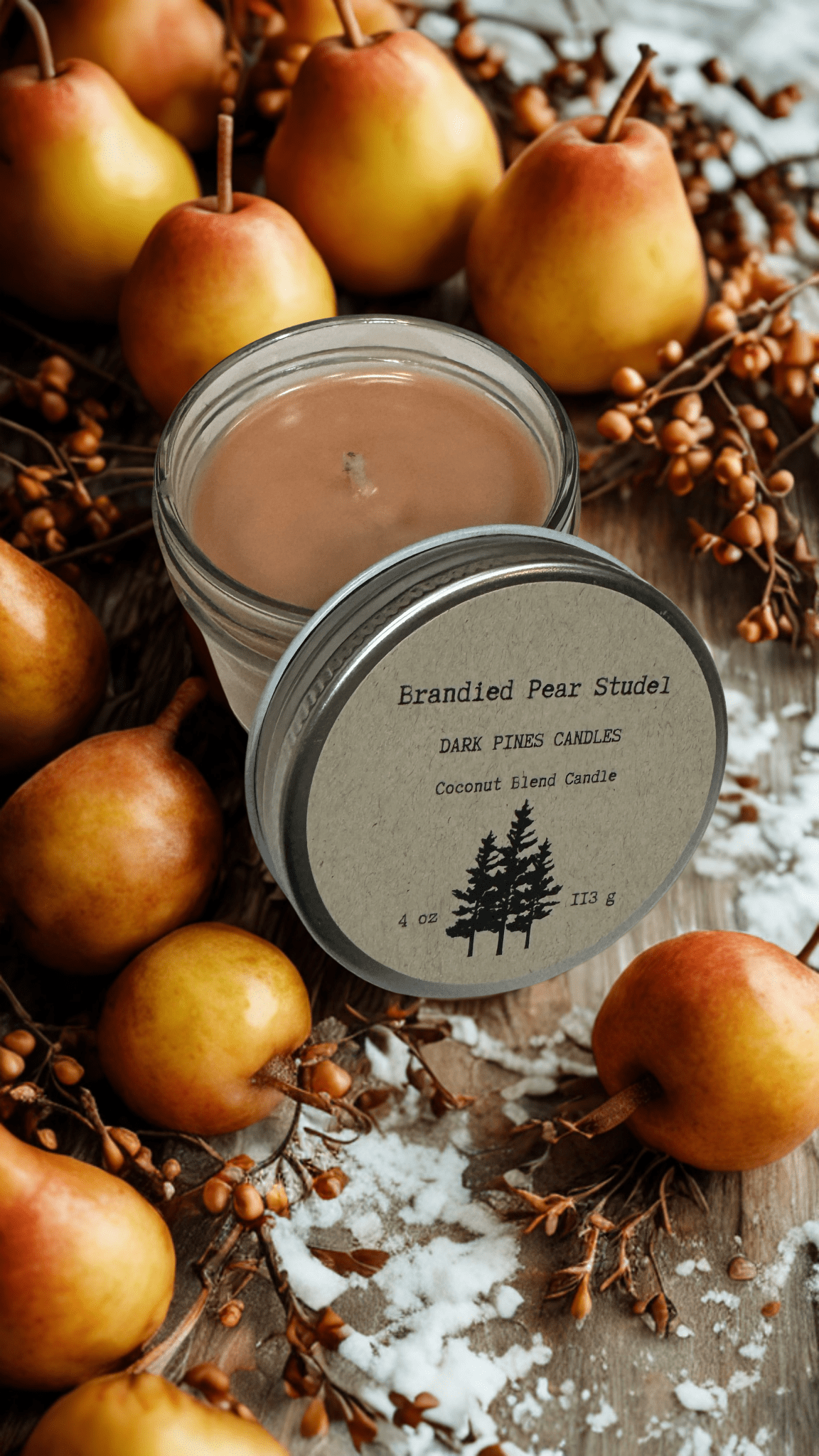 Brandied Pear Strudel - Dark Pines Candles