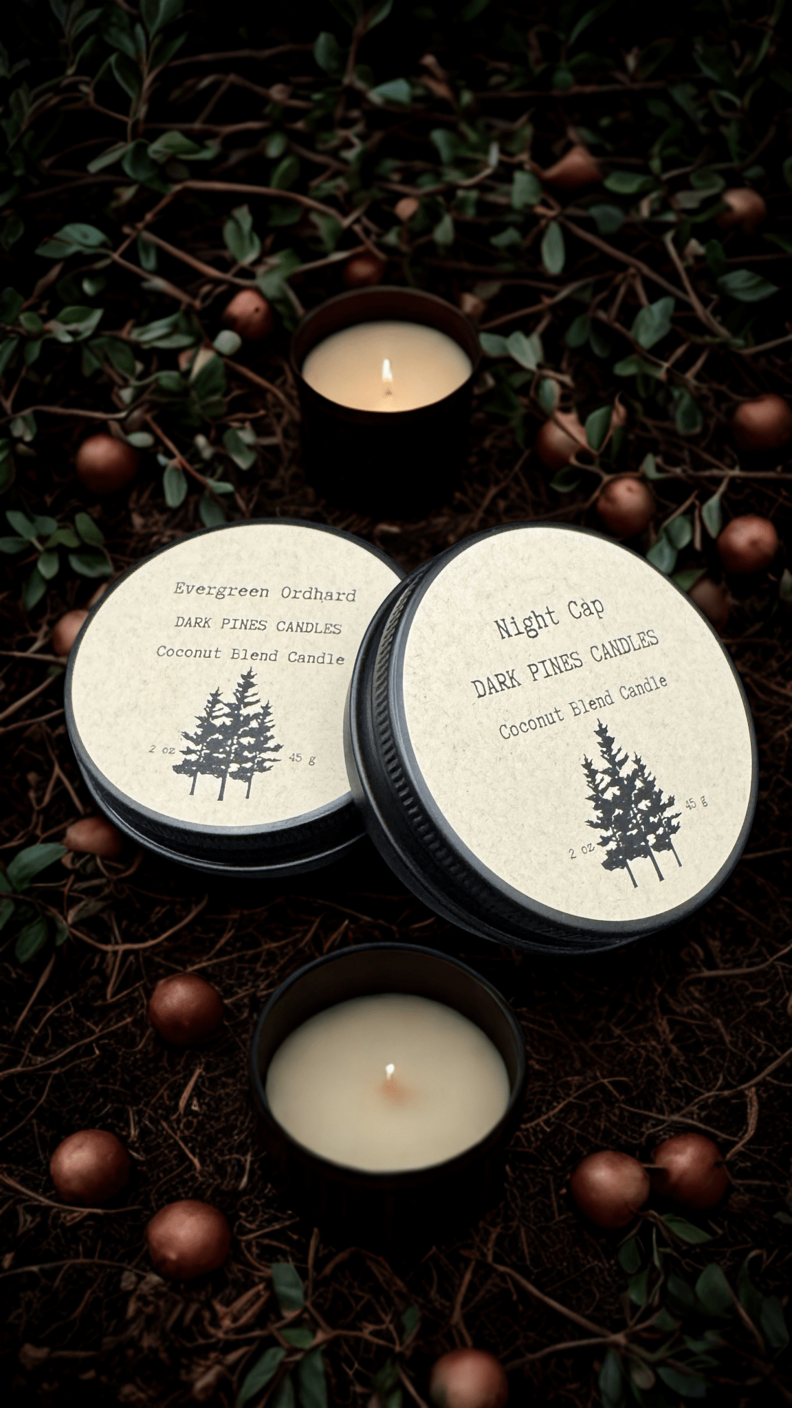 Candle flight: Hearth and Harvest Duo - Dark Pines Candles