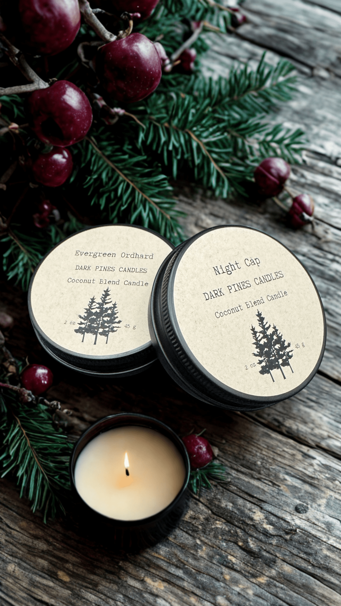 Candle flight: Hearth and Harvest Duo - Dark Pines Candles
