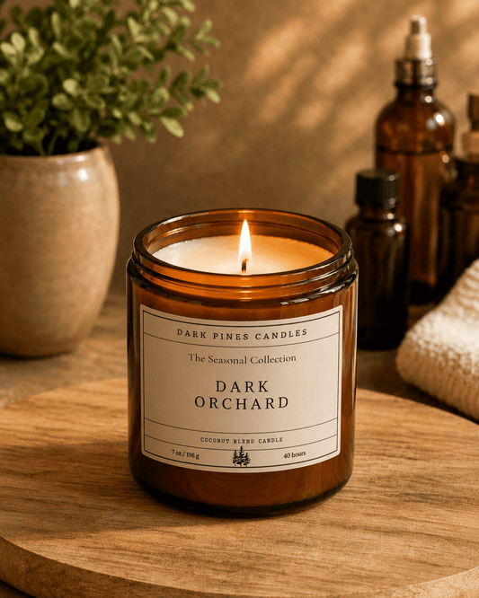 Dark Orchard 7 oz Scented Candle - Dark Pines Candles