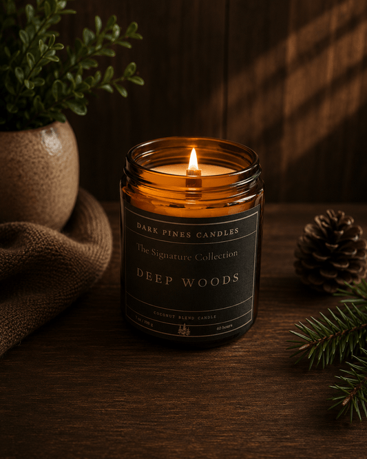 Deep Woods 7 oz Scented Candle - Dark Pines Candles