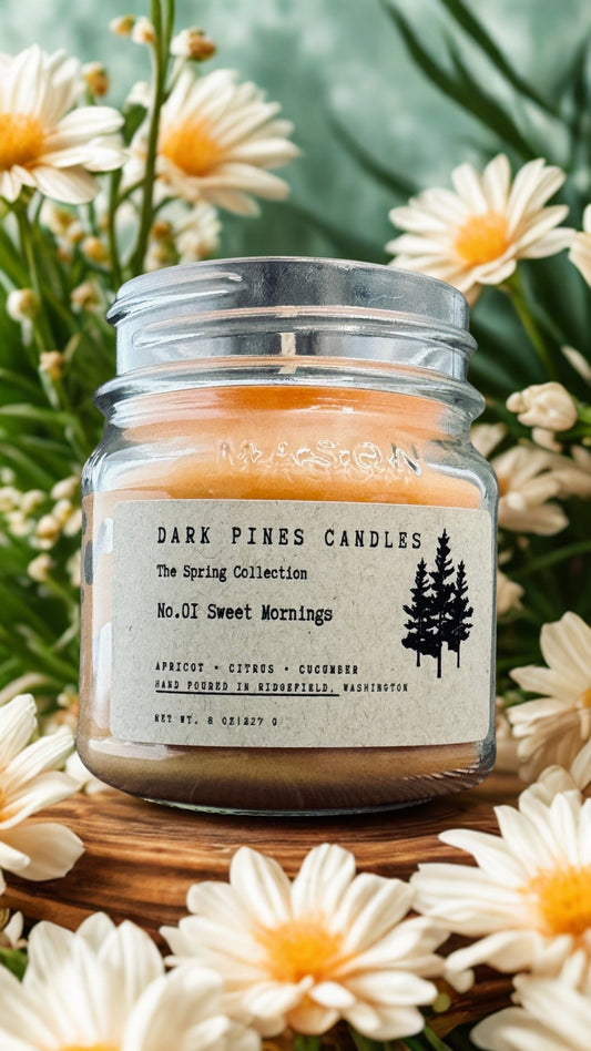No. 01 Sweet Mornings - Dark Pines Candles