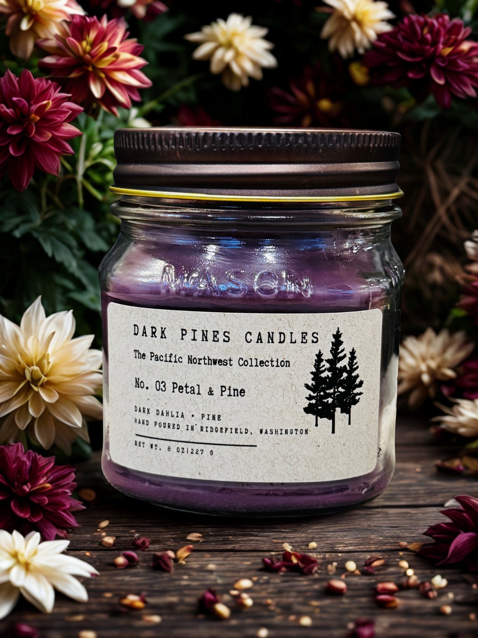 No. 03 Petal & Pine - Dark Pines Candles
