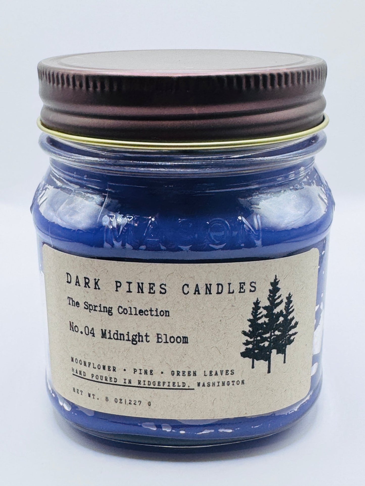 No. 04 Midnight Bloom 8 oz. Scented Candle - Dark Pines Candles