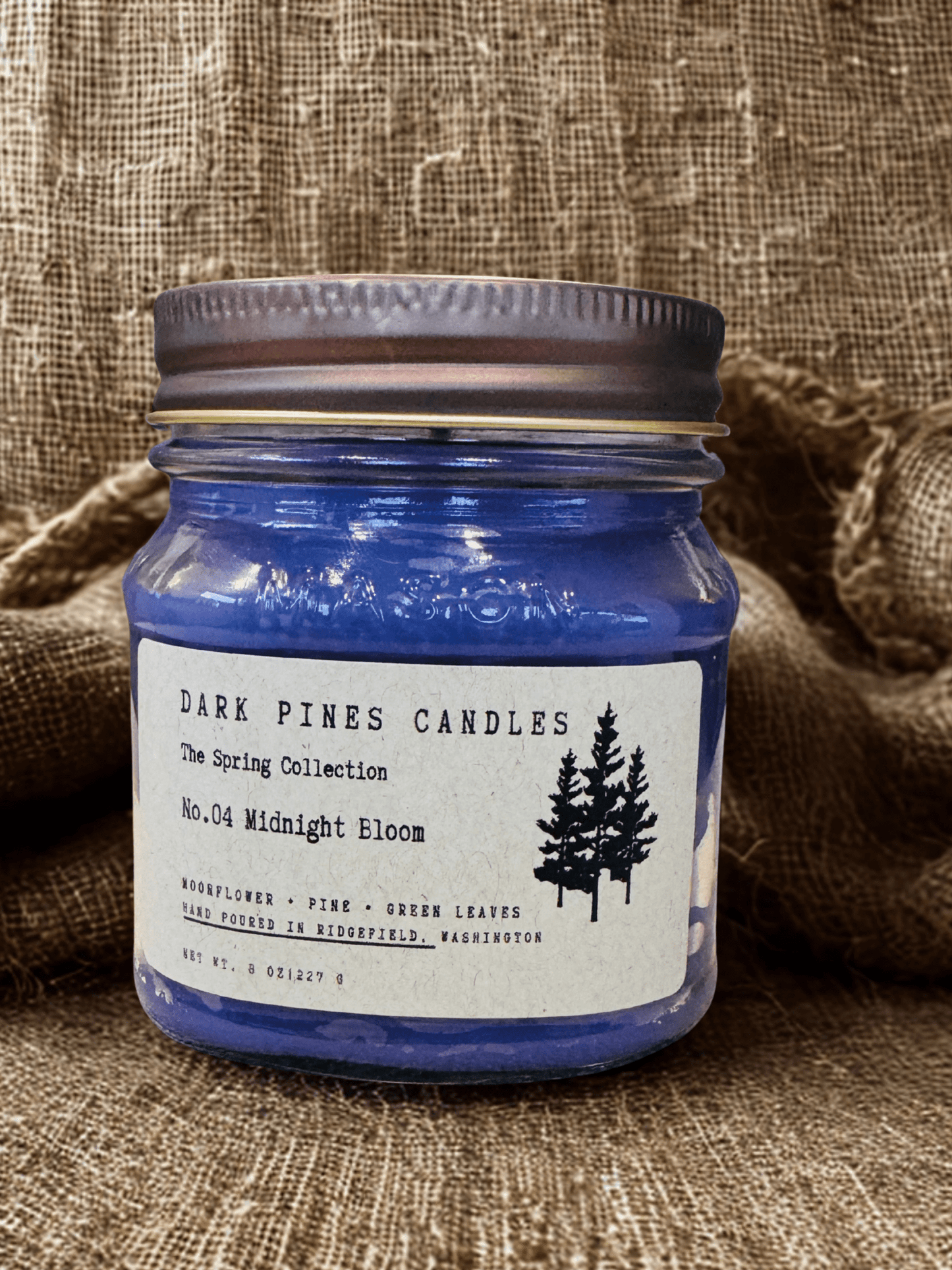 No. 04 Midnight Bloom 8 oz. Scented Candle - Dark Pines Candles