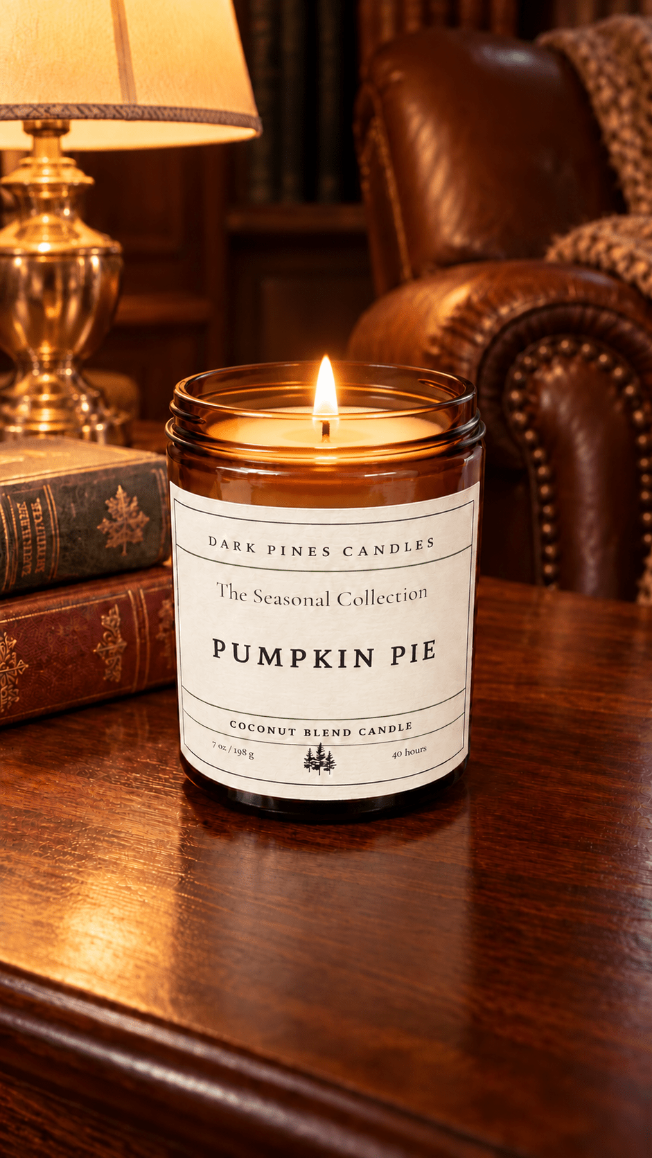 Pumpkin Pie 7 oz Scented Candle - Dark Pines Candles