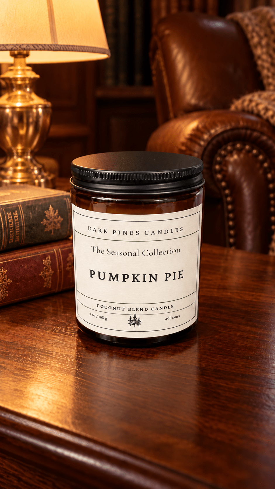 Pumpkin Pie 7 oz Scented Candle - Dark Pines Candles