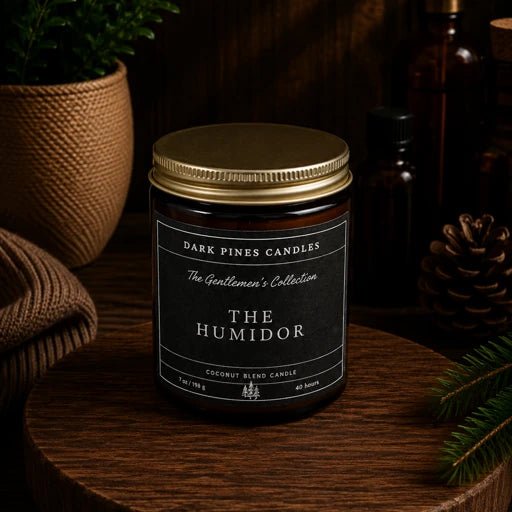The Humidor 7 oz Scented Candle - Dark Pines Candles