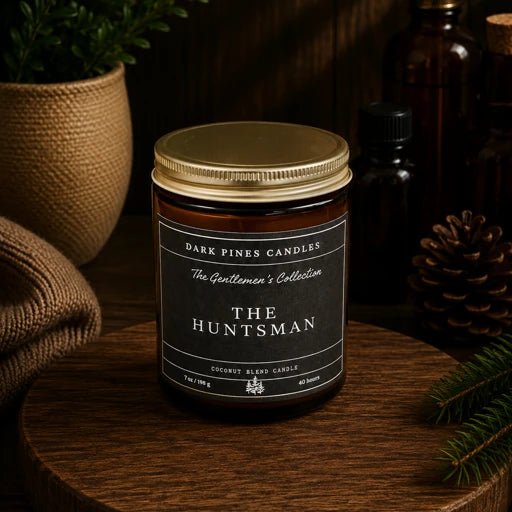 The Huntsman 7 oz Scented Candle - Dark Pines Candles