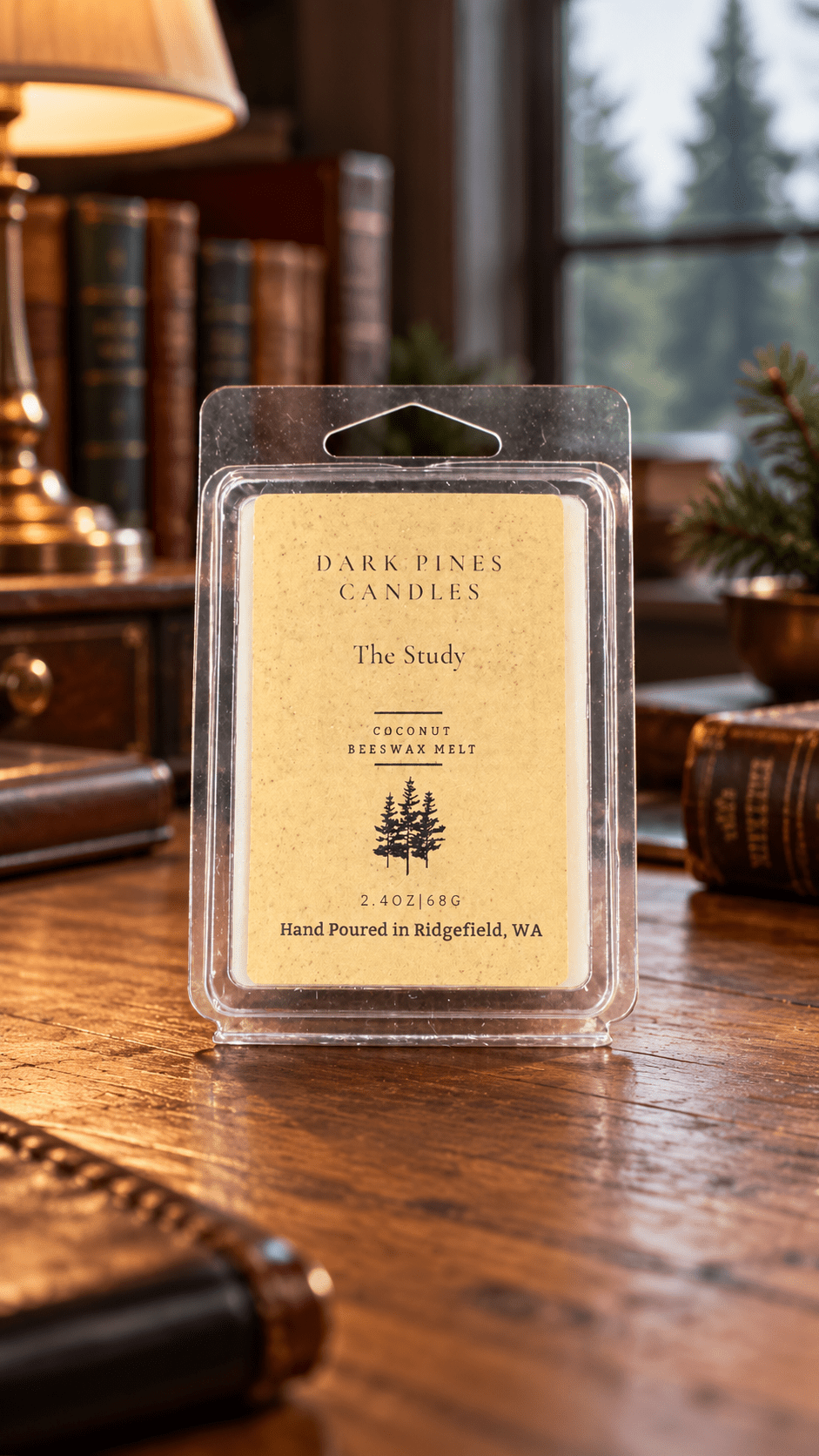 The Study Wax Melt - Dark Pines Candles